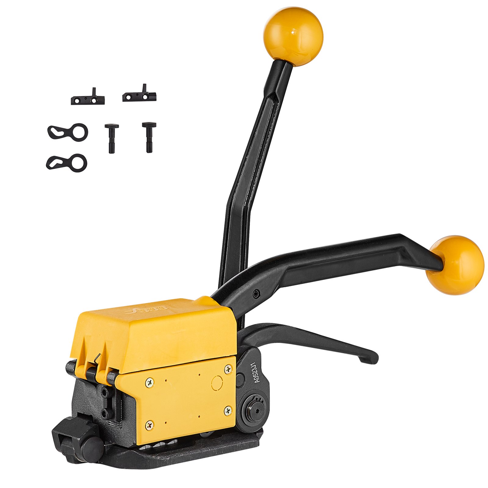 VEVOR Steel Strapping Tool for 1/2"-3/4" Width, 3-in-1 (Tensioner, Crimper, Cutter), Manual Band Packaging Banding Machine, Packaging Metal Steel Strapping Banding Machine for Stainless Steel