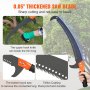 VEVOR Seghetto per Potatura Manuale Asta Estensibile tra 2,24-8,24m con Borsa per Tagliare Segare Rami Boschi Alberi in Altezza, Troncarami Manuale 5,9kg Palo Estensibile in Fibra di Vetro Lama Curva