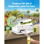 VEVOR Spremiagrumi Commerciale Canna da Zucchero, Macchina per Spremiagrumi per Canna da Zucchero Resistente da 50g/h con 3 Rulli Acciaio Inox, Pressa Manuale per Spremiagrumi per Canna da Zucchero