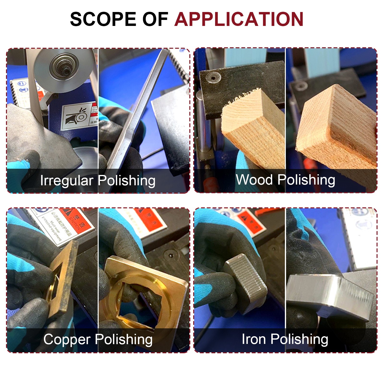 Vevor Levigatrice A Nastro Da Banco Con Controllo Di Velocità 0-2840 Giri/min