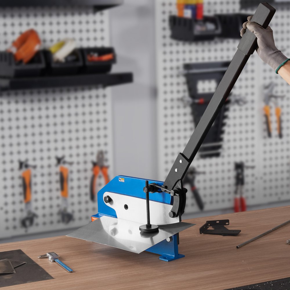 VEVOR Cesoia Manuale per Piastre da 8" per Lavorazione di Lamiere, Taglierina da Banco HS-8 con Materiale Q235, per Artigianato, Lavorazione di Acciaio Pressa a Rulli per Costruttori Fai da te