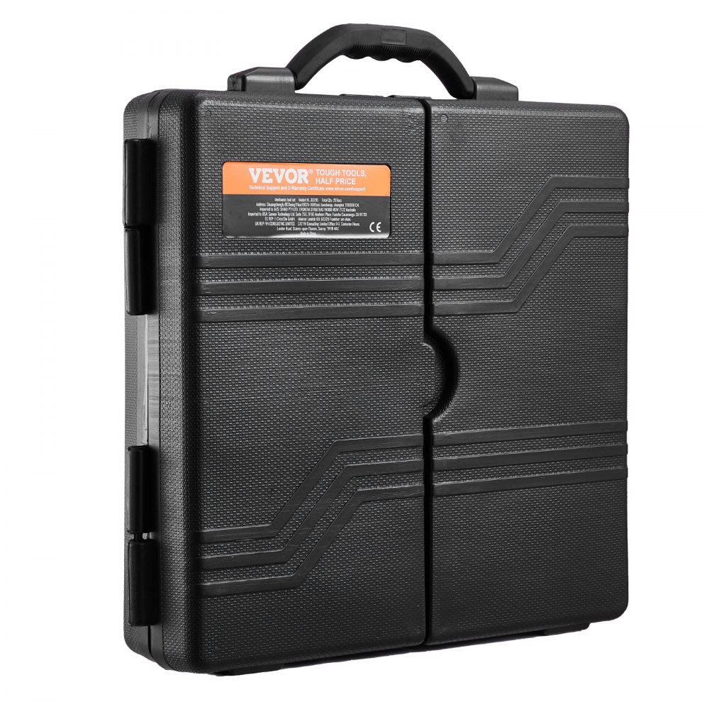 VEVOR Set di Attrezzi Meccanici, 207 Pezzi Bussole da 6,35/9,52/12,7 mm, Attrezzi Meccanici SAE e metrici con Punte, Chiavi, Maniglia a Cricchetto, Accessori e Custodia in Plastica per Riparazione