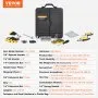 VEVOR Set di Attrezzi Meccanici, 221 Pezzi Bussole da 6,35 / 9,52 mm, Attrezzi Meccanici SAE e metrici con Punte, Chiavi, Maniglia a Cricchetto, Accessori e Custodia in Plastica per Riparazione