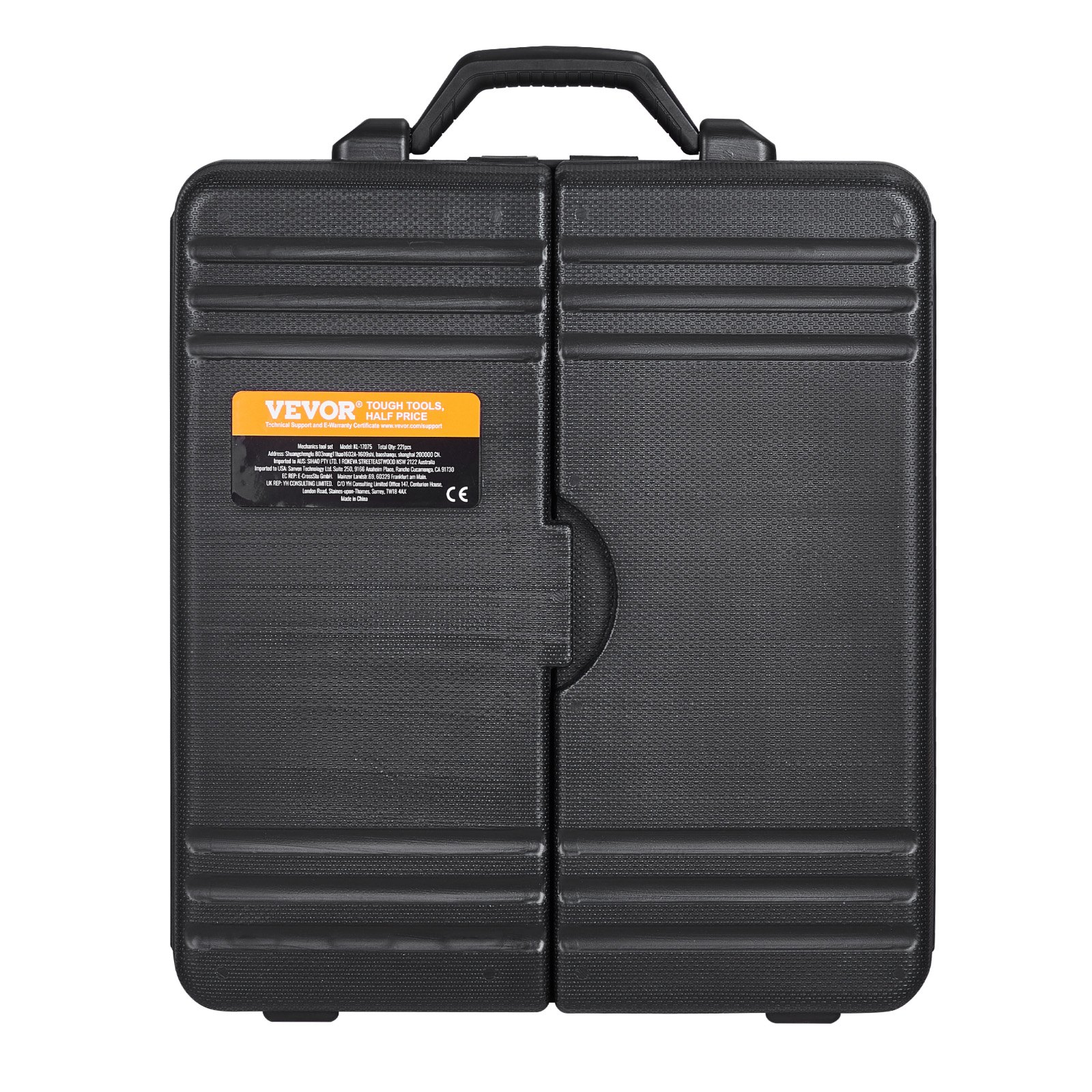 VEVOR Set di Attrezzi Meccanici, 221 Pezzi Bussole da 6,35 / 9,52 mm, Attrezzi Meccanici SAE e metrici con Punte, Chiavi, Maniglia a Cricchetto, Accessori e Custodia in Plastica per Riparazione