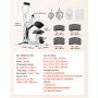 VEVOR Macchina Pressa a Caldo per Cappelli Pressa a Caldo con 4 Piastre Intercambiabili, Macchina per Trasferimento Termico Fai-da-te per Progetti di Pressatura di Vinile Sublimazione Controllo LED
