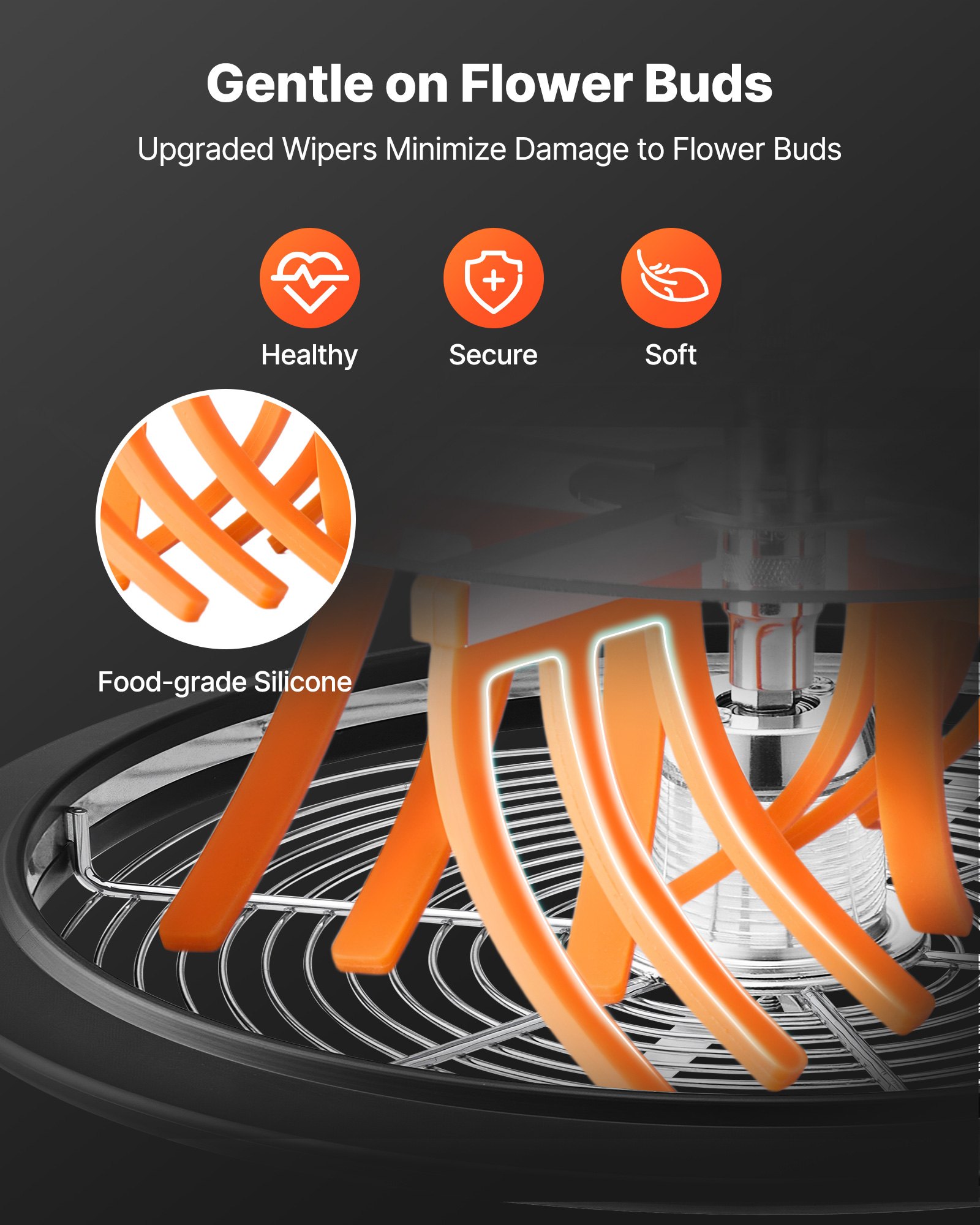 VEVOR Tagliafoglie a Ciotola Manuale, 330 mm con Lame Affilate in Acciaio Inossidabile, Taglio Visivo, Tagliatrice Manuale per Foglie Gemme a Umido e a Secco, Taglio a Rotazione per Piante