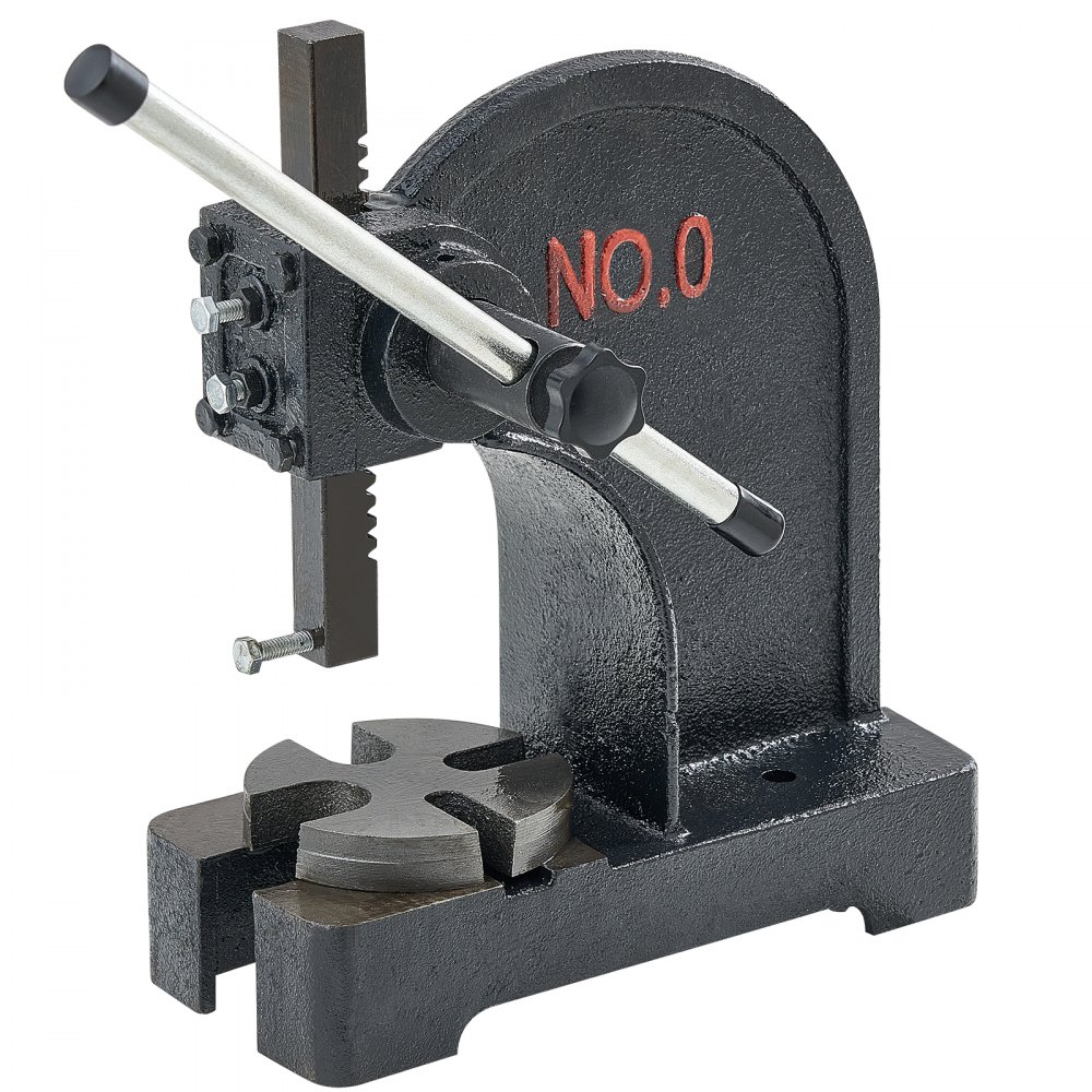 VEVOR Pressa a perno, Pressa per perno manuale da 0,5 tonnellate, Altezza massima 4,6", Pressa per perno da tavolo manuale in ghisa, Pressa manuale di precisione per stampaggio, piegatura