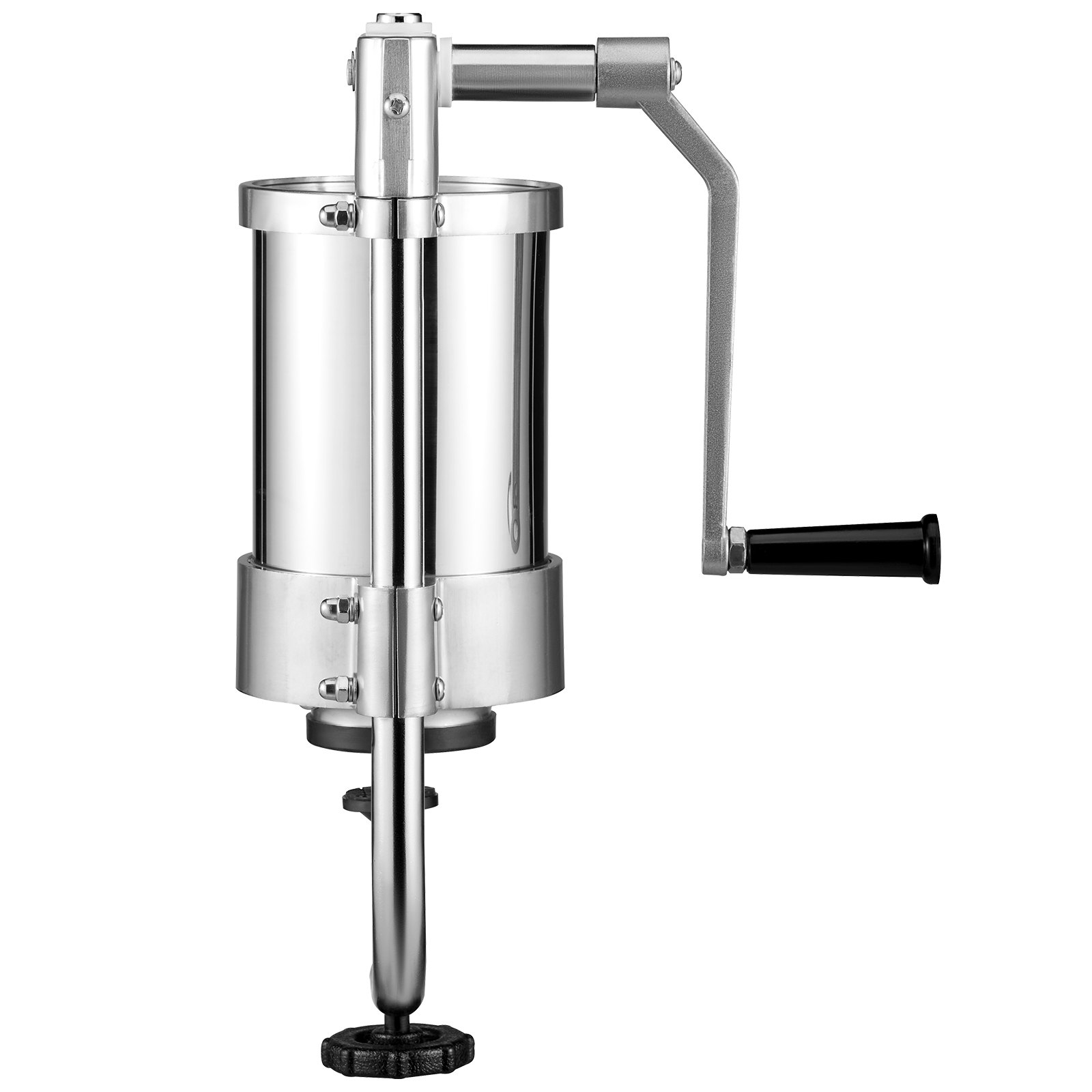 VEVOR Insaccatrice Manuale Verticale per Salsiccia Morsetto Tavolo Acciaio Inox 1,5L, Macchina per Insaccare Salsicce Manuale da Tavolo Capienza da 1,5L in Acciaio Inox 3 Tubi di Riempimento Inclusi