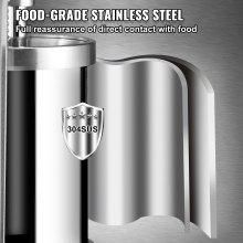 VEVOR Insaccatrice Manuale Verticale per Salsiccia Morsetto Tavolo Acciaio Inox 3L, Macchina per Insaccare Salsicce Manuale da Tavolo Capienza 3L in Acciaio Inossidabile 3 Tubi di Riempimento Inclusi