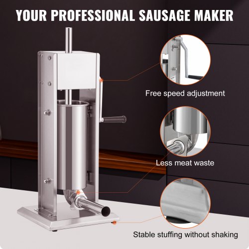 Manuale Salsiccia Maker Riempitore di carne Riempitore di salsiccia manuale Strumento di riempimento della salsiccia domestica Stuffer con tubi Riempitore di salsiccia manuale