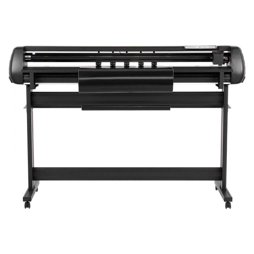 VEVOR Macchina da Taglio per Vinile, Larghezza di Alimentazione Max. 1350 mm, Doppie Lame, Forza e Velocità Regolabili, Display LED, Stampante per Plotter da Taglio in Vinile con Software Signmaster