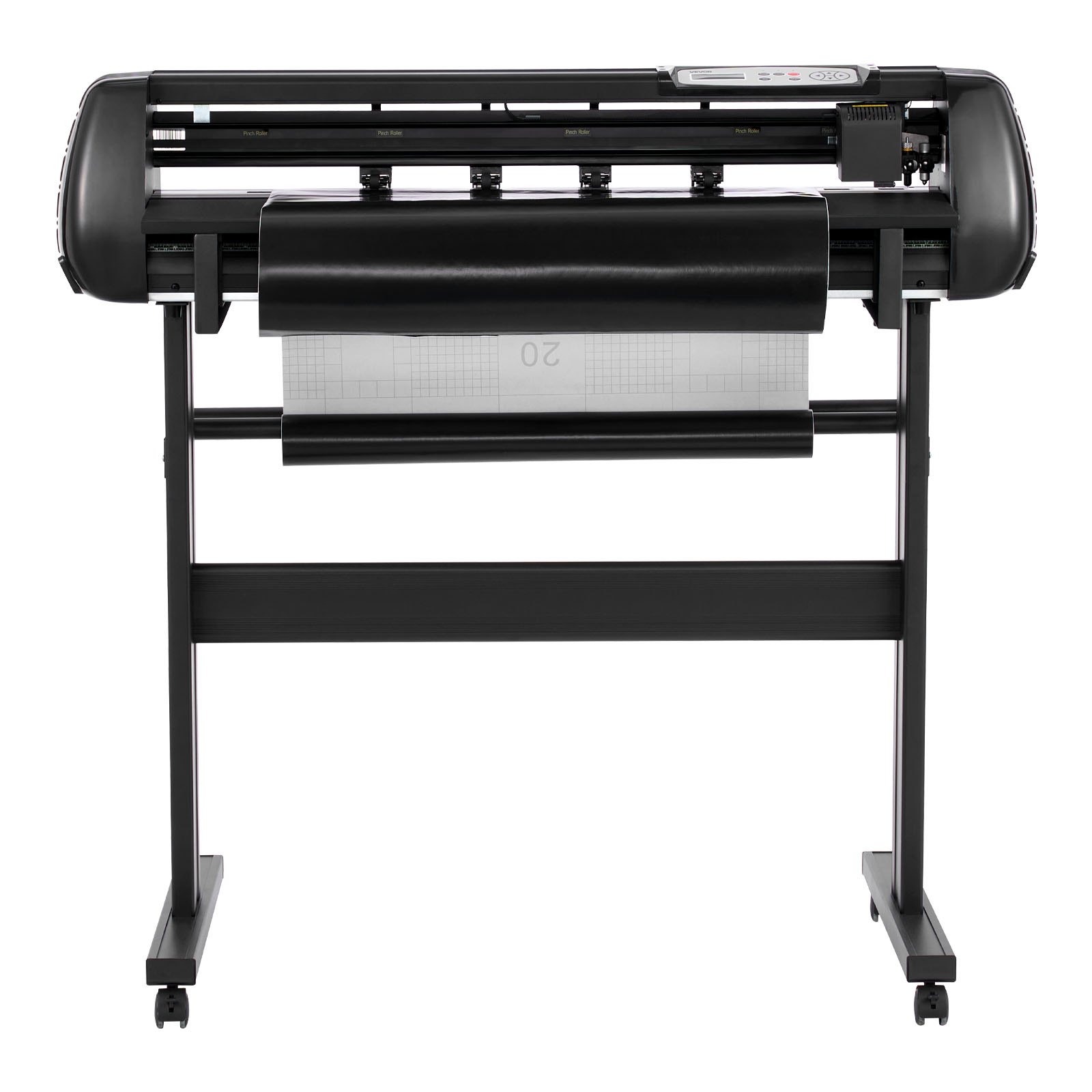 VEVOR Macchina da Taglio per Vinile, Larghezza di Alimentazione Max. 870 mm, Doppie Lame, Forza e Velocità Regolabili, Display LED, Set Stampante per Plotter da Taglio Vinile con Accessori e Software