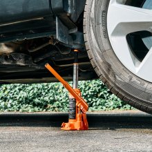 VEVOR Cric a Bottiglia Pneumatico Idraulico da 4 Tonnellate Intervallo di Sollevamento da 185 a 350 mm, Martinetto a Bottiglia Pneumatico Manuale con Pompa per Auto, Camion, SUV, Arancione