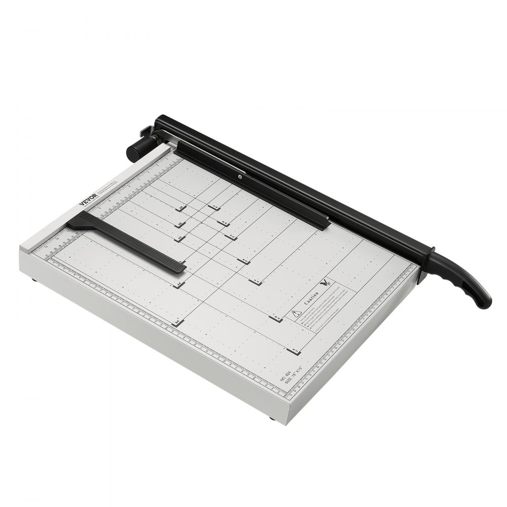VEVOR Tagliacarte a Leva, Larghezza Taglio Massima 457mm Taglierina Manuale, Capacità max. 20 Fogli, Binario Protezione/Blocco Lama per Cartone, Tagliacarte Manuale a Leva Uso Domestico Commerciale