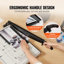 VEVOR Tagliacarte a Leva, Larghezza Taglio Massima 457mm Taglierina Manuale, Capacità max. 20 Fogli, Binario Protezione/Blocco Lama per Cartone, Tagliacarte Manuale a Leva Uso Domestico Commerciale