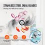 VEVOR Affettatrice Manuale per Frutta e Verdura, Tagliaverdure Spessore Regolabile 0-12mm, Doppie Porte di Alimentazione, Lama in Acciaio Inox, Affettatrice per Cetrioli, Limoni, Pomodori