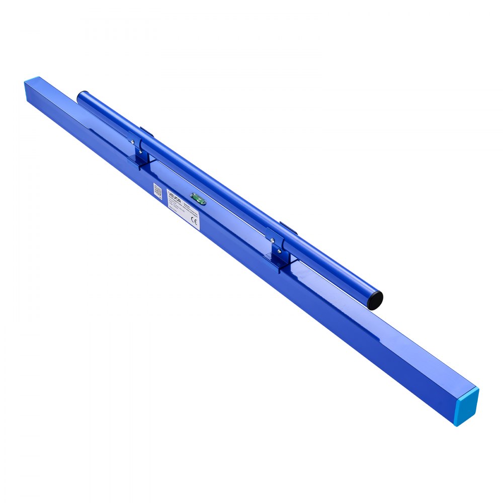 VEVOR Staggia Manuale per Calcestruzzo 1200 mm, in Lega di Alluminio Blu, Staggia Manuale Monopezzo per Cemento, Livella a Bolla Integrata, Verniciatura a Polvere, Leggera, per Pavimenti di Garage