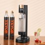 VEVOR Macchina per Acqua Gassante, Kit Acqua Soda con Bottiglia in PET da 1 L, Macchina per Gassatura Domestica, Bombola senza Gas CO2, Compatibile con e Bombole di CO2 Avvitata da 60 Litri Nera