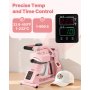 VEVOR Pressa a Caldo per Cappelli con 2 Piastre Intercambiabili, Macchina per Pressatura a Caldo per Cappelli con Controllo della Temperatura e del Tempo, per Cappellini, Fasce, Mascherine, Rosa
