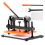 VEVOR Macchina per Goffratura Pelle Cuoio 360x260 mm Capacità 1,5 T, Fustellatrice Manuale Corsa Regolabile 12 mm Perforatrice Goffratura Manuale per Pelle Carta Espanso Plastica Gomma Vari Materiali