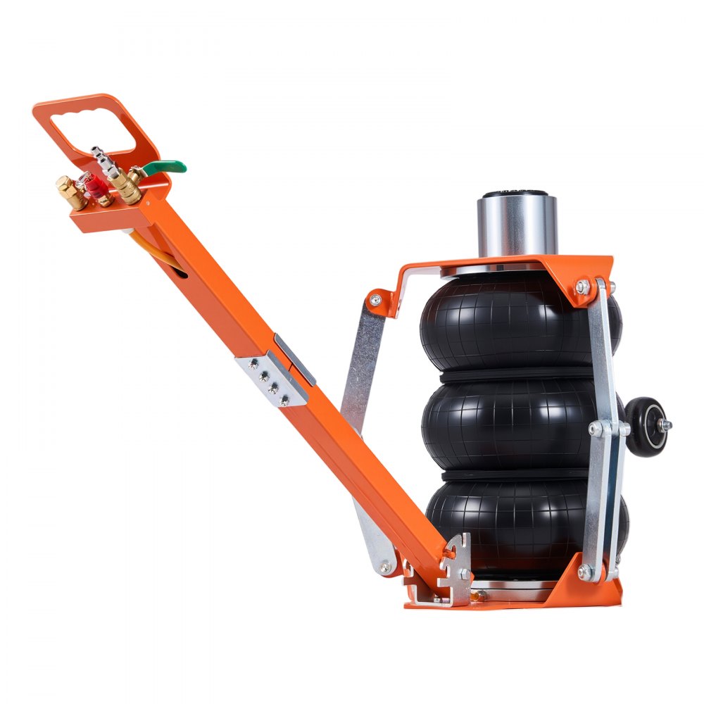VEVOR Cric Pneumatico per Auto da 3 Tonnellate con Colonna Rialzata, Maniglia Regolabile e Tripla Sospensione Pneumatica, Altezza di Sollevamento da 145 a 410 mm, Cric Pneumatico per Auto, SUV