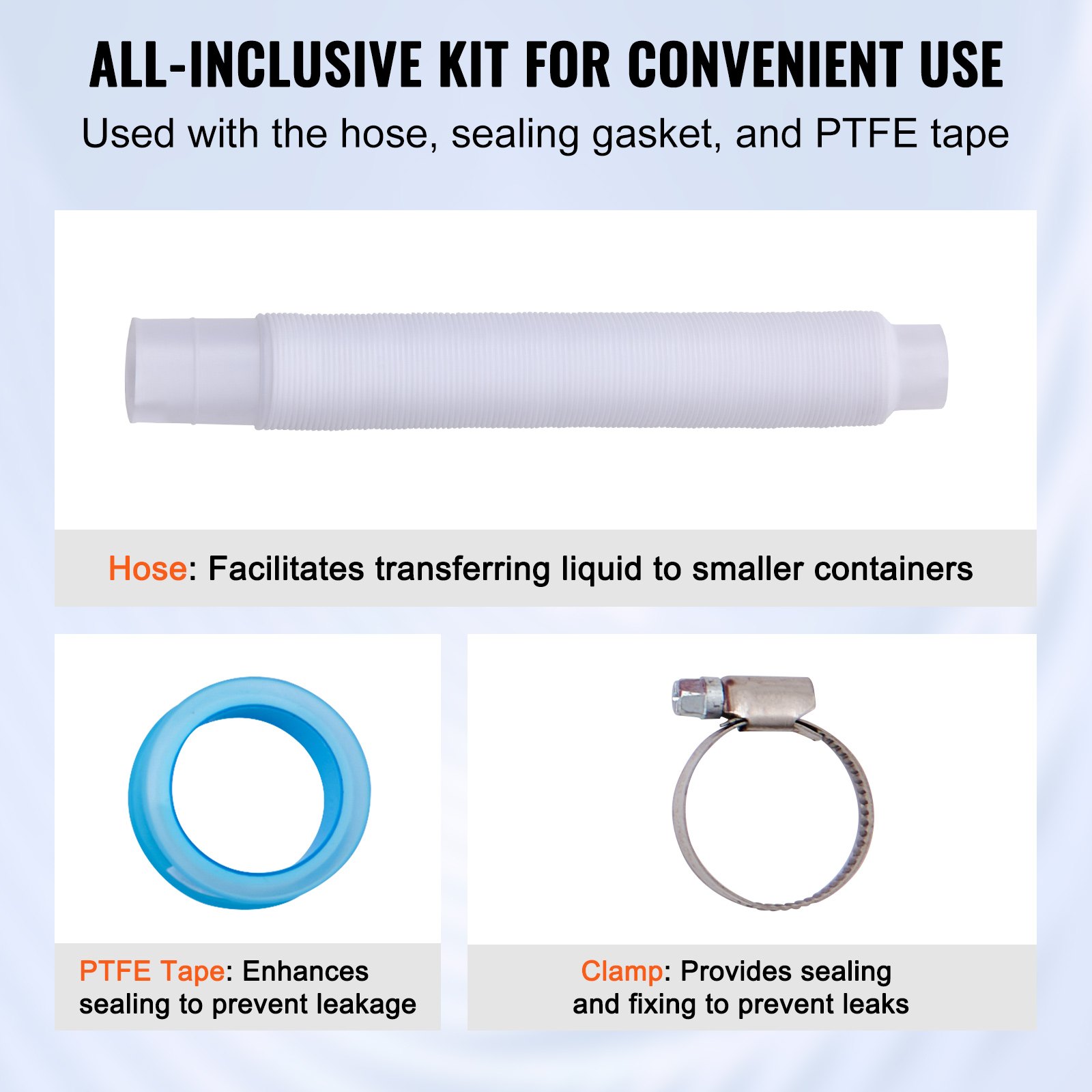 VEVOR Pompa a barile rotante a tamburo Pompa a manovella per trasferimento olio combustibile diesel 55 galloni