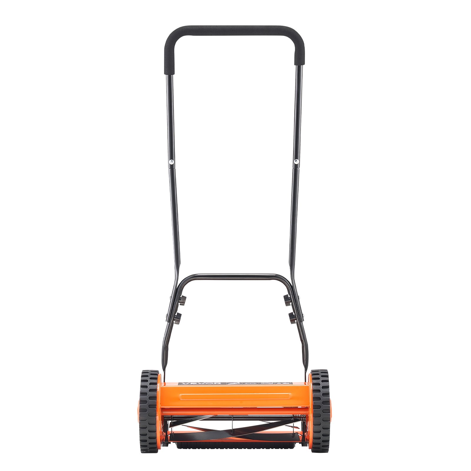 VEVOR Push Reel Lawn Mower 40 cm, 5 Blades Manual Push Mower No Motor, 15-45 mm Adjustable Cutting Height, Walk-Behind Lawn Mowers with Grass Catcher Bag for Green Lawns, Driveways, Courtyards