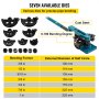 VEVOR  Gioielliere Piegatubi Macchina piegatubi Piastra manuale Acciaio 3/8 to 1  Pollici Maniglia Rolling Machine