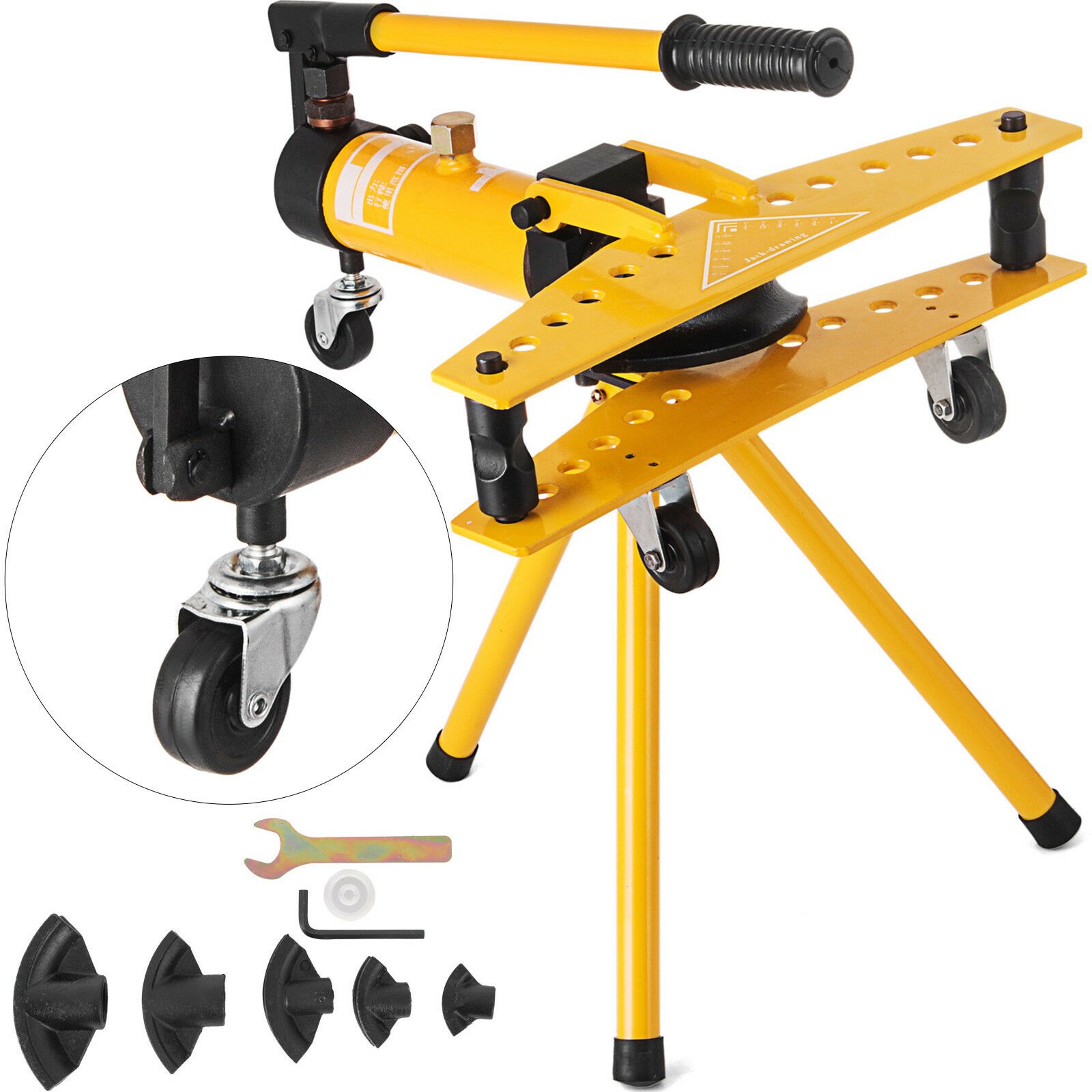 VEVOR Piegatrice per Lamiera Rotante Piegatrice per Formatura di Lamiere Curvatubi Manuale Diametro Esterno da 13mm a 34mm Uscita 10T