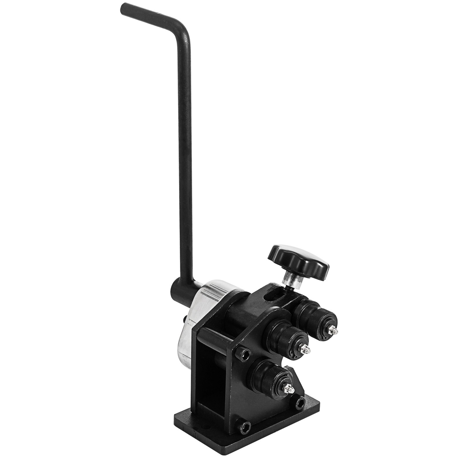 VEVOR Bending Press Bender for Steel Pipes, 76 mm and Larger Ring Size Range, 7 mm Round Steel Capacity, Angle Bender, 25 x 5 mm Flat Steel Capacity, 340 mm Handle, Manual Bending Machine