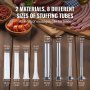 VEVOR Insaccatrice Manuale per Salsicce 2,5 L Macchina per Salsiccia Orizzontale con Morsetto a U, Realizzata in Acciaio Inossidabile per Alimenti, Include 8 Tubi di Ripieno, per Cucina, Ristorante