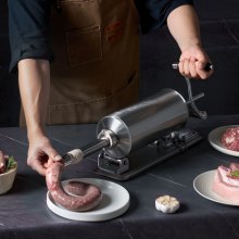 VEVOR Insaccatrice Manuale per Salsicce 2,5 L Morsetto a U per Cucina Domestica