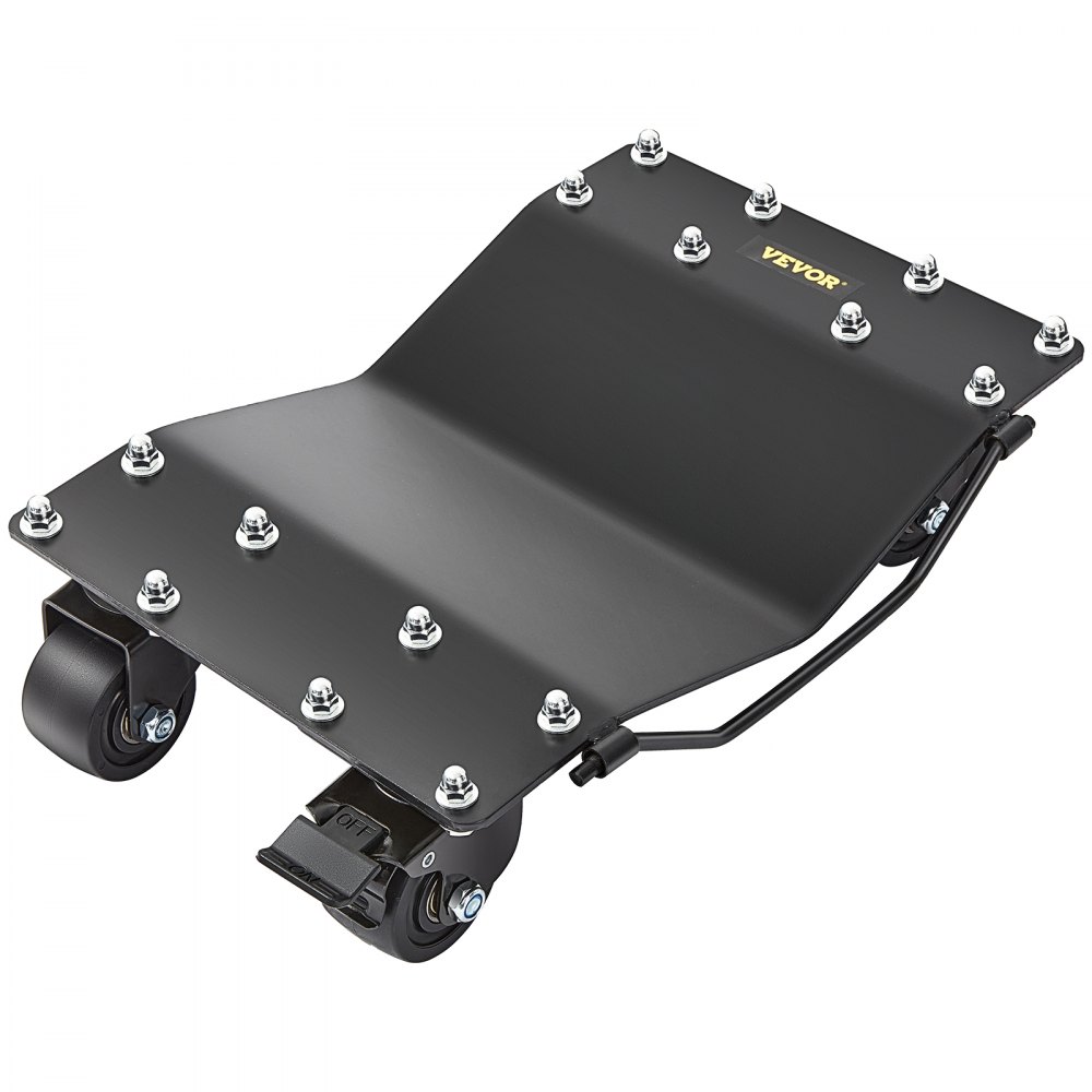 VEVOR Carrello Sposta Auto Moto Sottoruote da 2 Pz con Ruote Carico Max. 1814 kg, Pedana Carrello Sposta Auto Ausilio di Manovra Posizionatore per Veicoli Portata Max. 1814 kg 4 Ruote Diametro 7,5cm