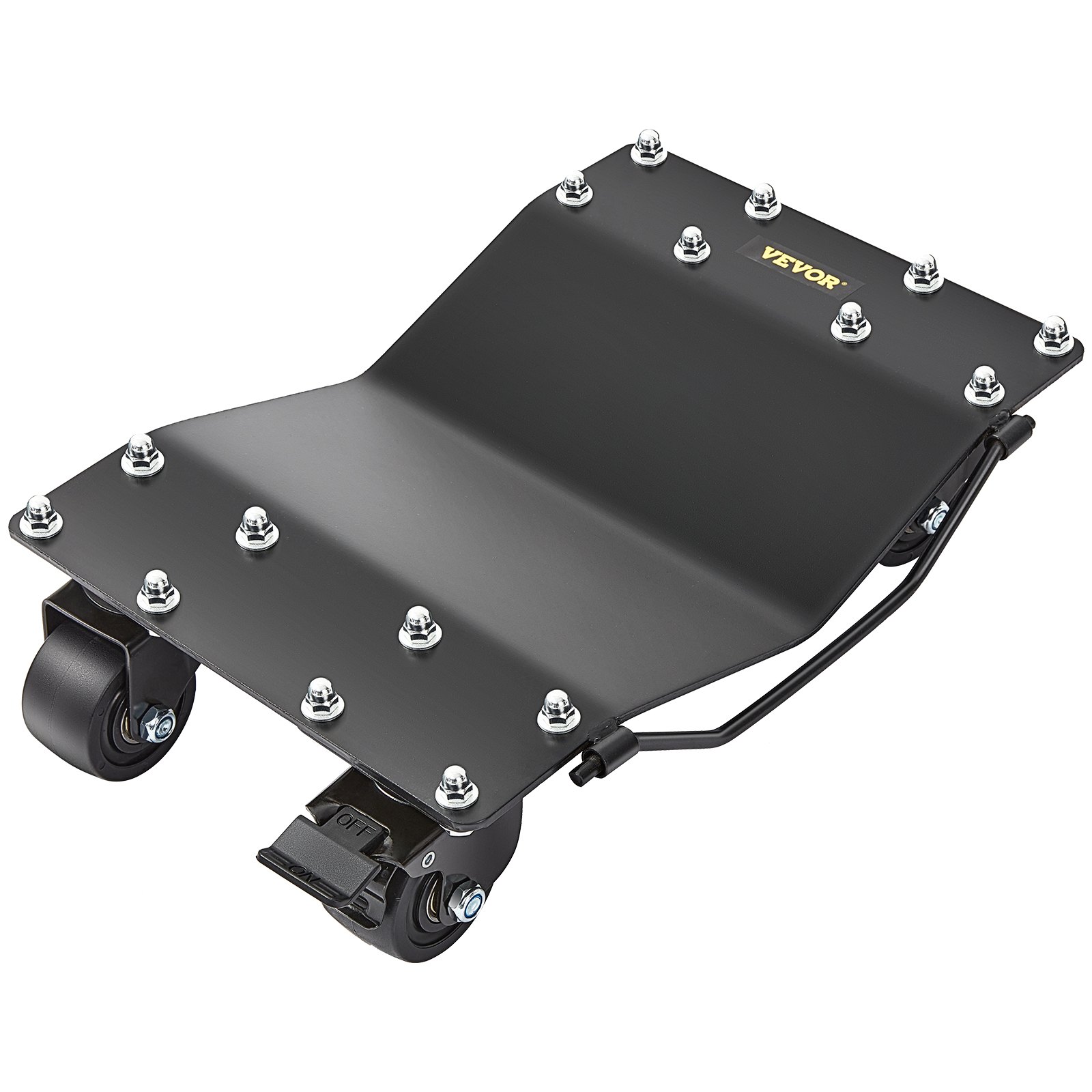 VEVOR Carrello Sposta Auto Moto Sottoruote da 2 Pz con Ruote Carico Max. 1814 kg, Pedana Carrello Sposta Auto Ausilio di Manovra Posizionatore per Veicoli Portata Max. 1814 kg 4 Ruote Diametro 7,5cm