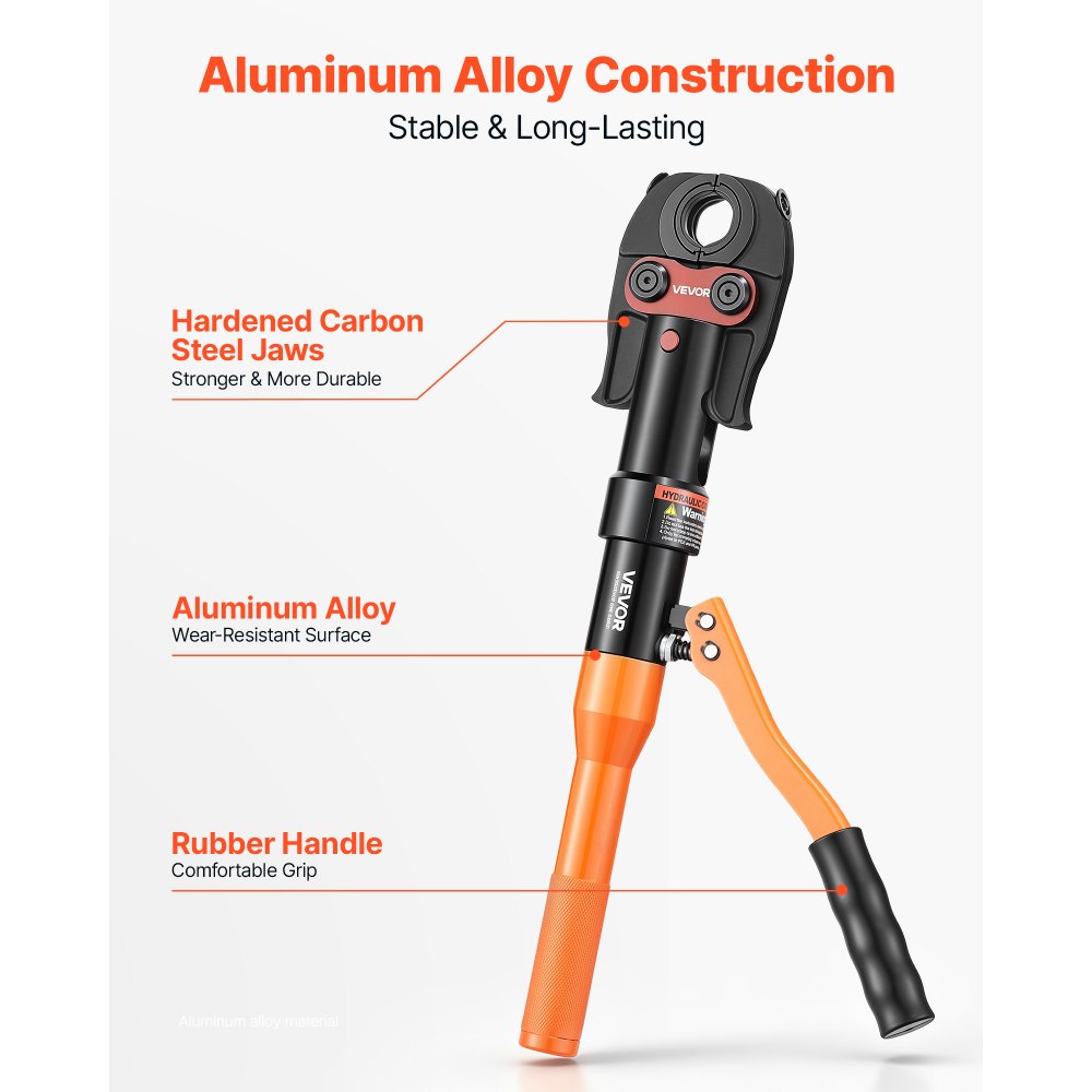 VEVOR Pipe Crimping Tool, Hydraulic Driven Press Tool with 9 Press Jaws, TH16 TH20 TH26 TH32, V12 V15 V18 V22 V28 Jaws for PEX/Aluminum-Plastic/Stainless Steel/Copper Pipes - Includes Toolbox