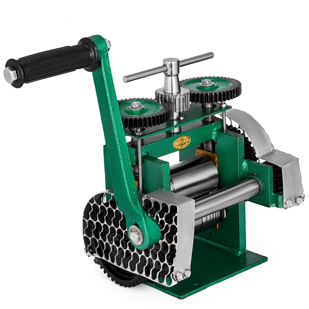 VEVOR Manual Rolling Mill Combination 120mm Hand Rolling Mill Machine 80mm Machine Jewelry with Good Wear Resistance Tableting Square Wire for Jewelry Design and Repair