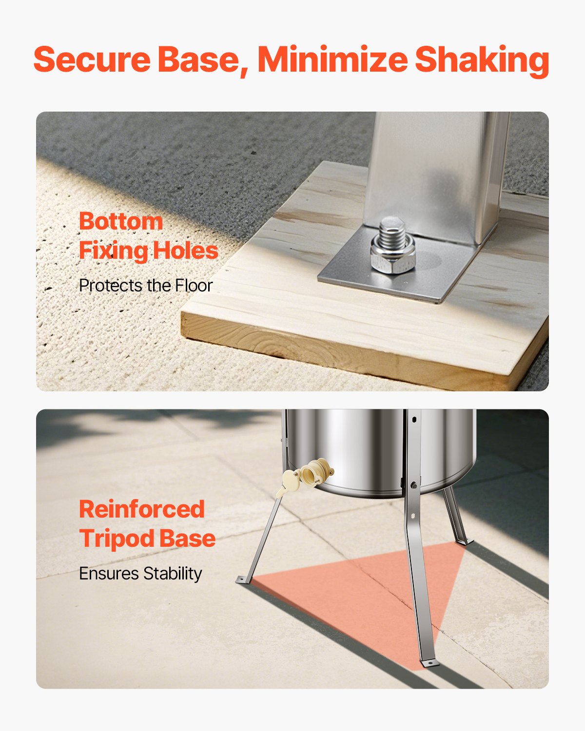 VEVOR Estrattore di Miele in Acciaio Inox, Centrifuga Manuale per Miele 4/8 Telaini, con Coperchio Trasparente, Regolabile in Altezza, Apicoltura per Estrazione di Favi, 470 x 610 x 1080 mm