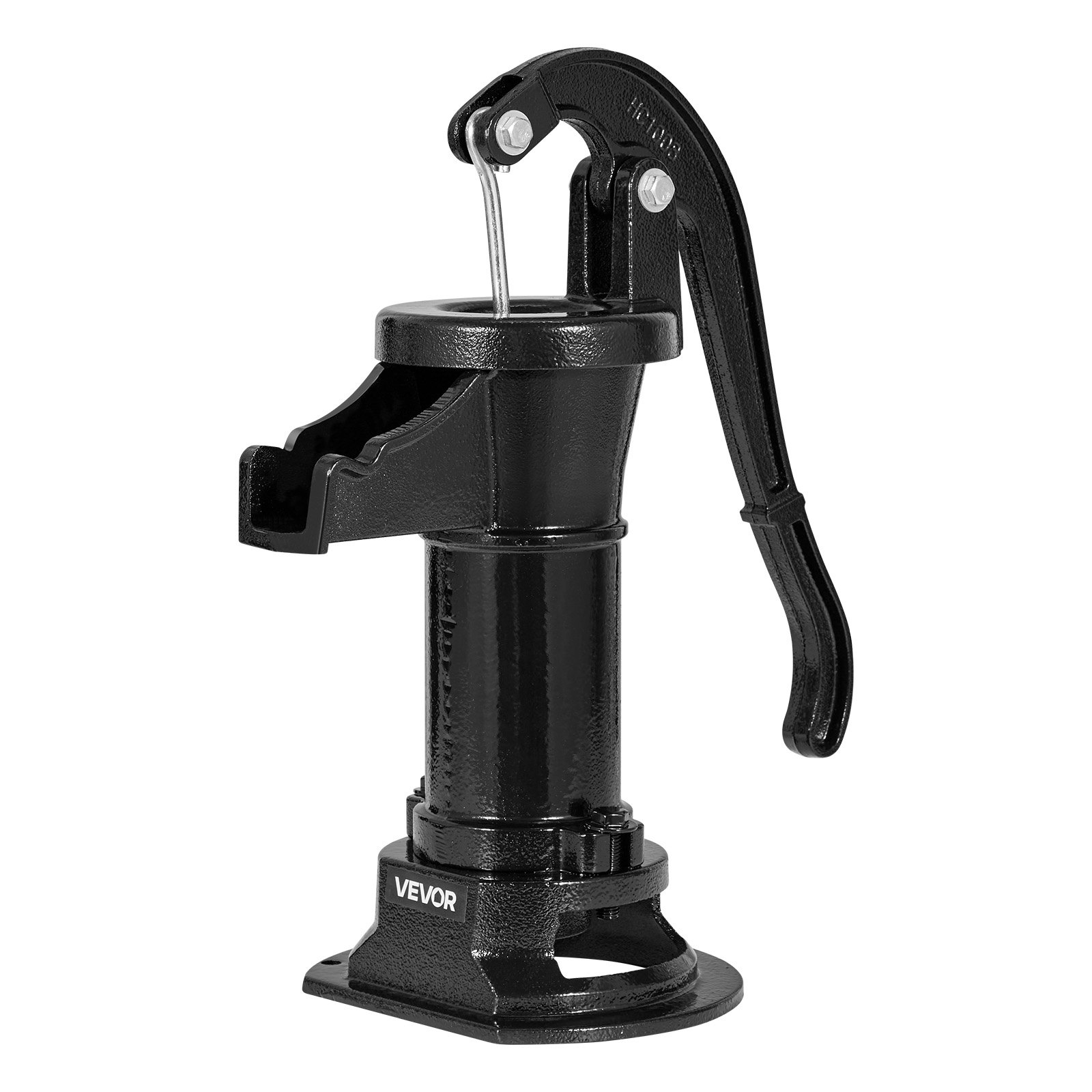 VEVOR Pompa Manuale per Pozzo, Sollevamento Massimo di 7,6 m, Pompa Manuale per Acqua in Ghisa Antica, Attacco NPT, Facile Installazione, Vecchio Stile per Giardino Esterno, Stagno, Nero