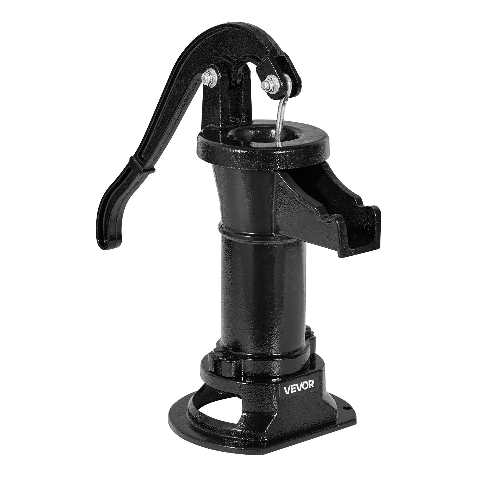 VEVOR Pompa Manuale per Pozzo, Sollevamento Massimo di 7,6 m, Pompa Manuale per Acqua in Ghisa Antica, Attacco NPT, Facile Installazione, Vecchio Stile per Giardino Esterno, Stagno, Nero