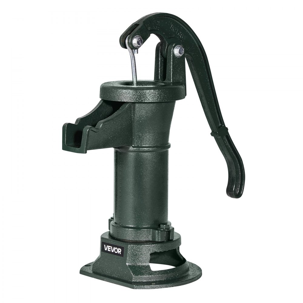 VEVOR Pompa Manuale per Pozzo, Sollevamento Massimo di 7,6 m, Pompa Manuale per Acqua in Ghisa Antica, Attacco NPT, Facile Installazione, Vecchio Stile per Giardino Esterno, Stagno, Verde