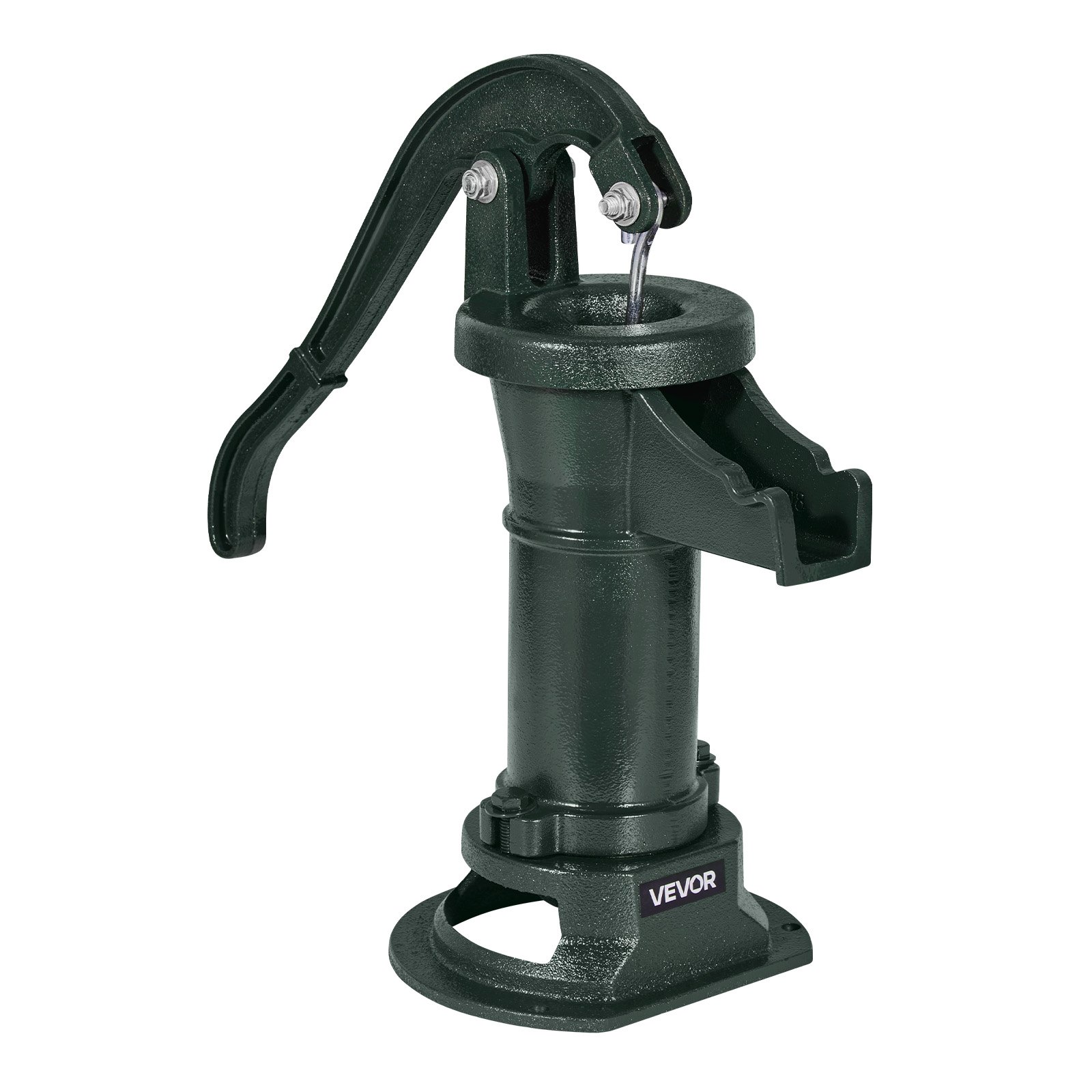 VEVOR Pompa Manuale per Pozzo, Sollevamento Massimo di 7,6 m, Pompa Manuale per Acqua in Ghisa Antica, Attacco NPT, Facile Installazione, Vecchio Stile per Giardino Esterno, Stagno, Verde