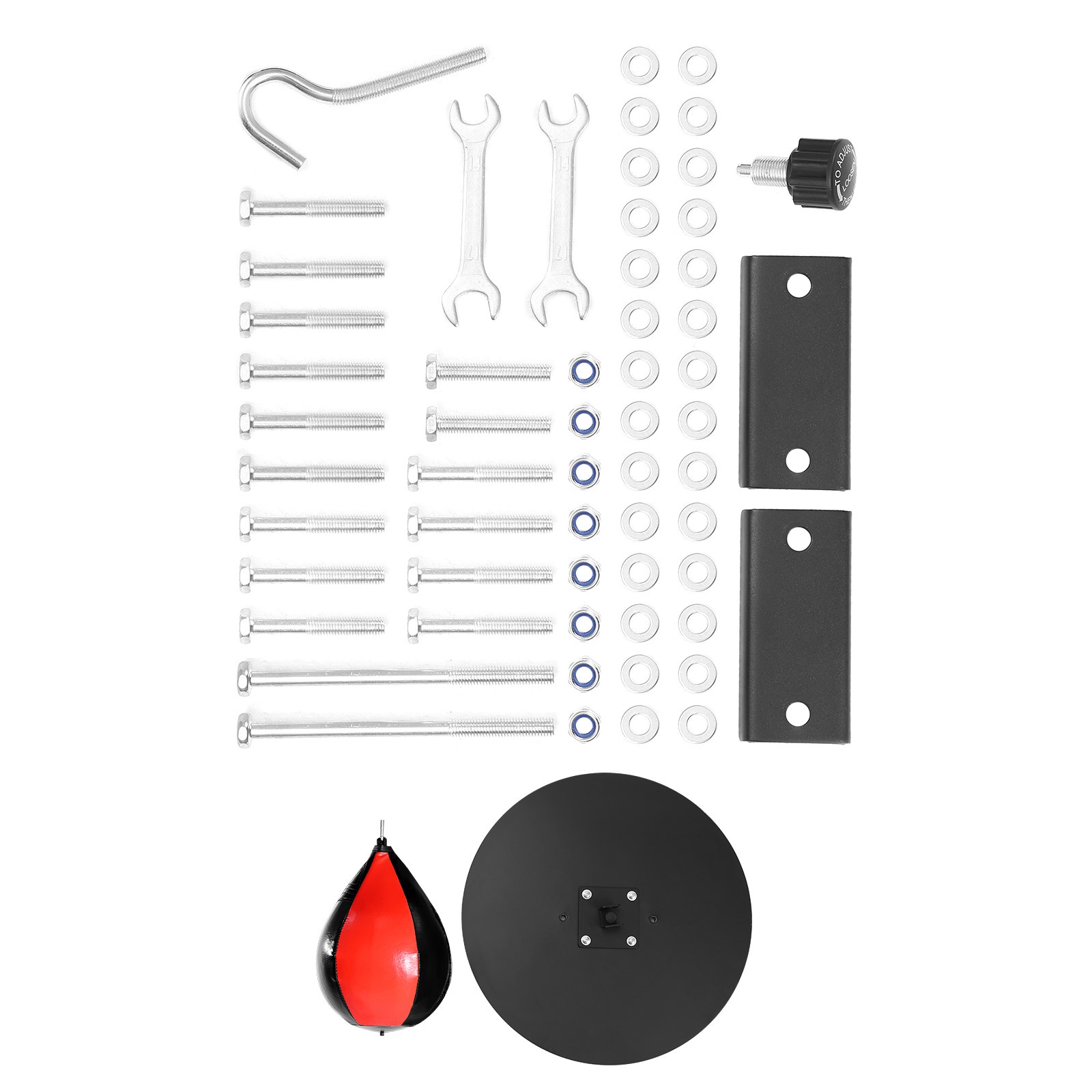 VEVOR 2-in-1 Punching Bag Stand Training Device Steel Sandbag Frame, Height-Adjustable Punching Bag Holder (65 kg Load Capacity), Fitness Equipment Standing Boxing Trainer Speedbag Stand for Gym