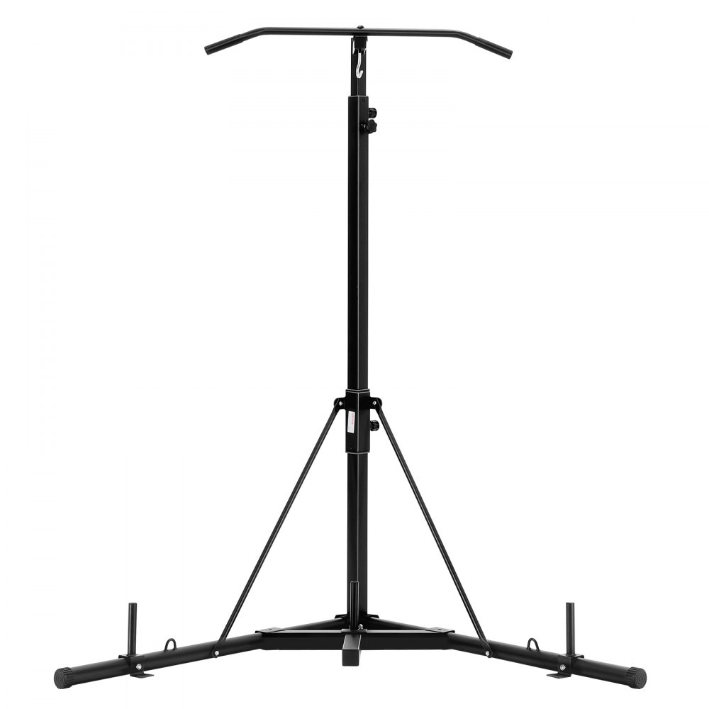 VEVOR Supporto per Sacco da Boxe, Attrezzatura per Allenamento Regolabile in Altezza, Supporta 65 kg, con Base Appesantita, Sacco per Allenamento Palestra Casa, Nero 118x118x232 cm