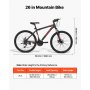 VEVOR Mountain Bike per Adulti 21 Velocità per Tutti i Terreni Carico 120kg Bicicletta da Montagna, Sospensione Anteriorre, Sella Regolabile, in Acciaio di Carbonio, Freno Doppio a Disco, da Esterno