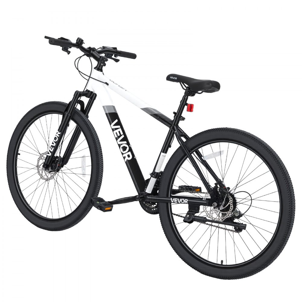 VEVOR Bici da Montagna per Adulti per Tutti i Terreni Carico max 120 kg Mountain Bike, Sospensione Anteriore, Sella Regolabile, Telaio in Lega di Alluminio, Doppio Freno a Disco, Lunghezza 172 cm