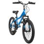 VEVOR Mountain Bike for Men and Women 50.8 cm Outdoor Bicycle 6 Speeds, Adult Bikes, Front Suspension, Adjustable Saddle, All-Terrain Tires, High Carbon Steel Frame, Dual Brake, Pre-Assembled