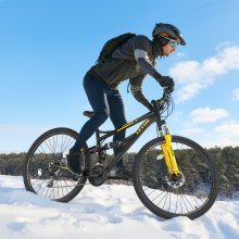 VEVOR Bicicletta da Montagna 73,66 cm MTB Bicicletta a 24 Velocità Freni a Disco