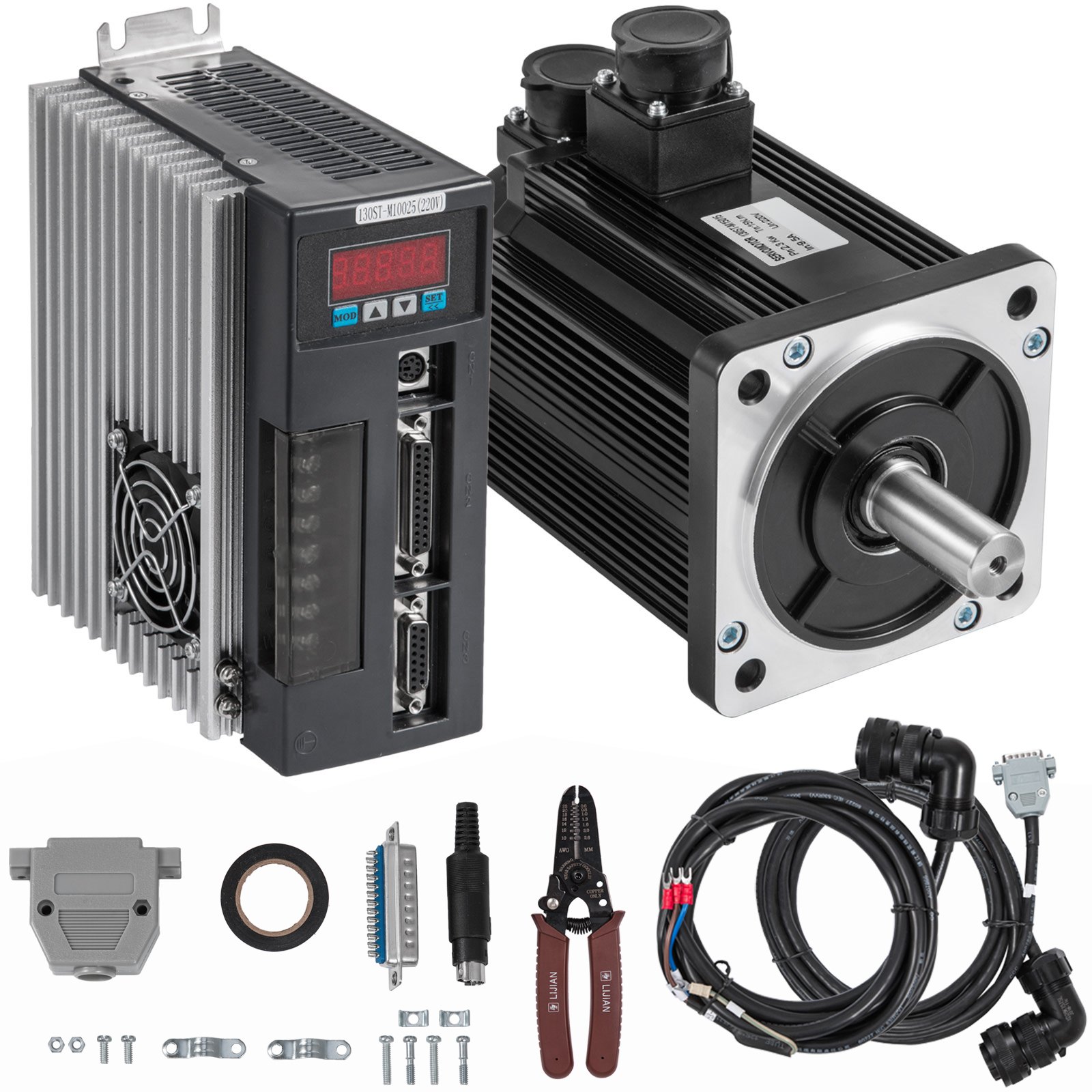 2.3kw Servo Motore Servomotore 1500prm 15nm 30nm Rotore In Acciaio Al Silicio