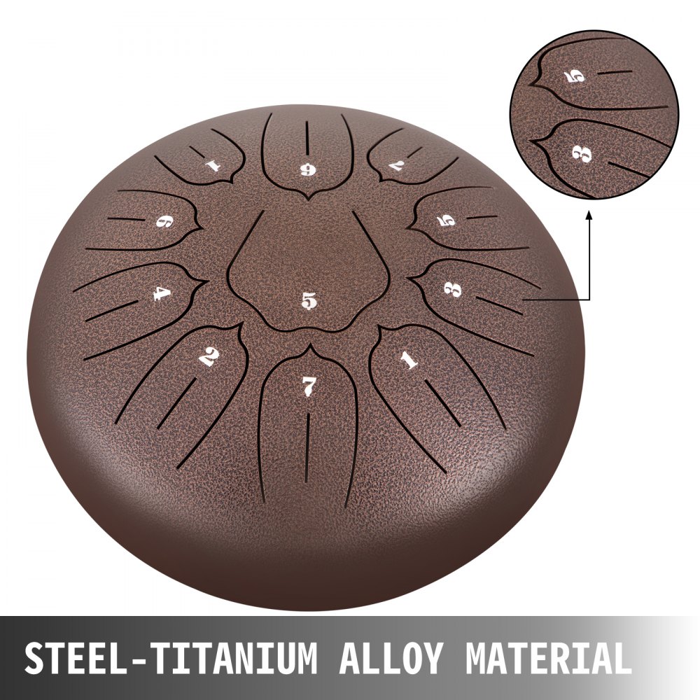 10" 11 Notes Steel Tongue Drum Han Pan Music Book Steel Pan Drum Great Updated