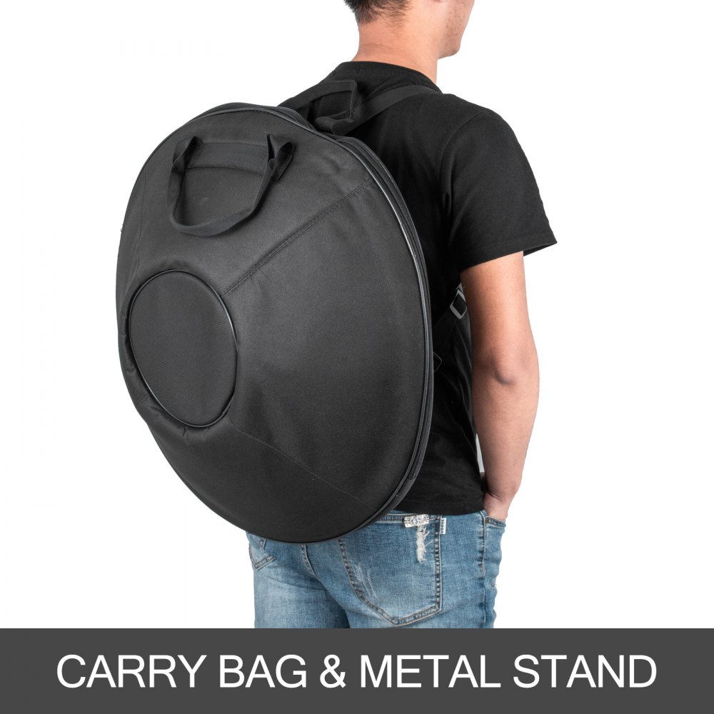 VEVOR Handpan Harmonic Hand Drum Tamburo in Acciaio in D Minor 9 Note Drum Hand 22 pollici con Soft Hand Pan Bag Hand Pan
